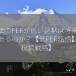 株価のPERが低い銘柄は将来性があるのか？【低PER銘柄】【投資戦略】